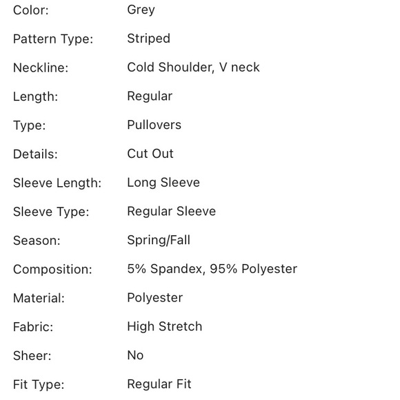 Cold Shoulder V Neck - Picture 7 of 7